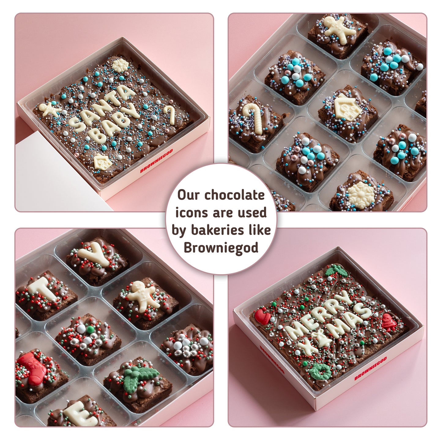 Christmas Chocolate Mould | Gingerbread, Candy Cane, Snowflake & Mini Icons