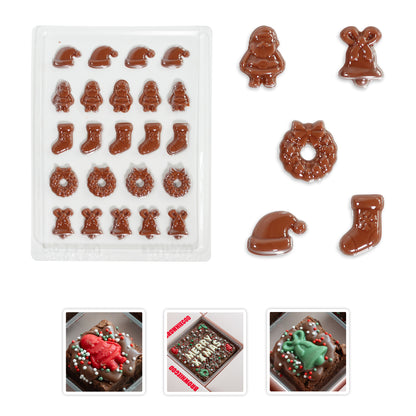 Christmas Chocolate Mould – Santa, Wreath, Stocking & Bell | Cocoaform