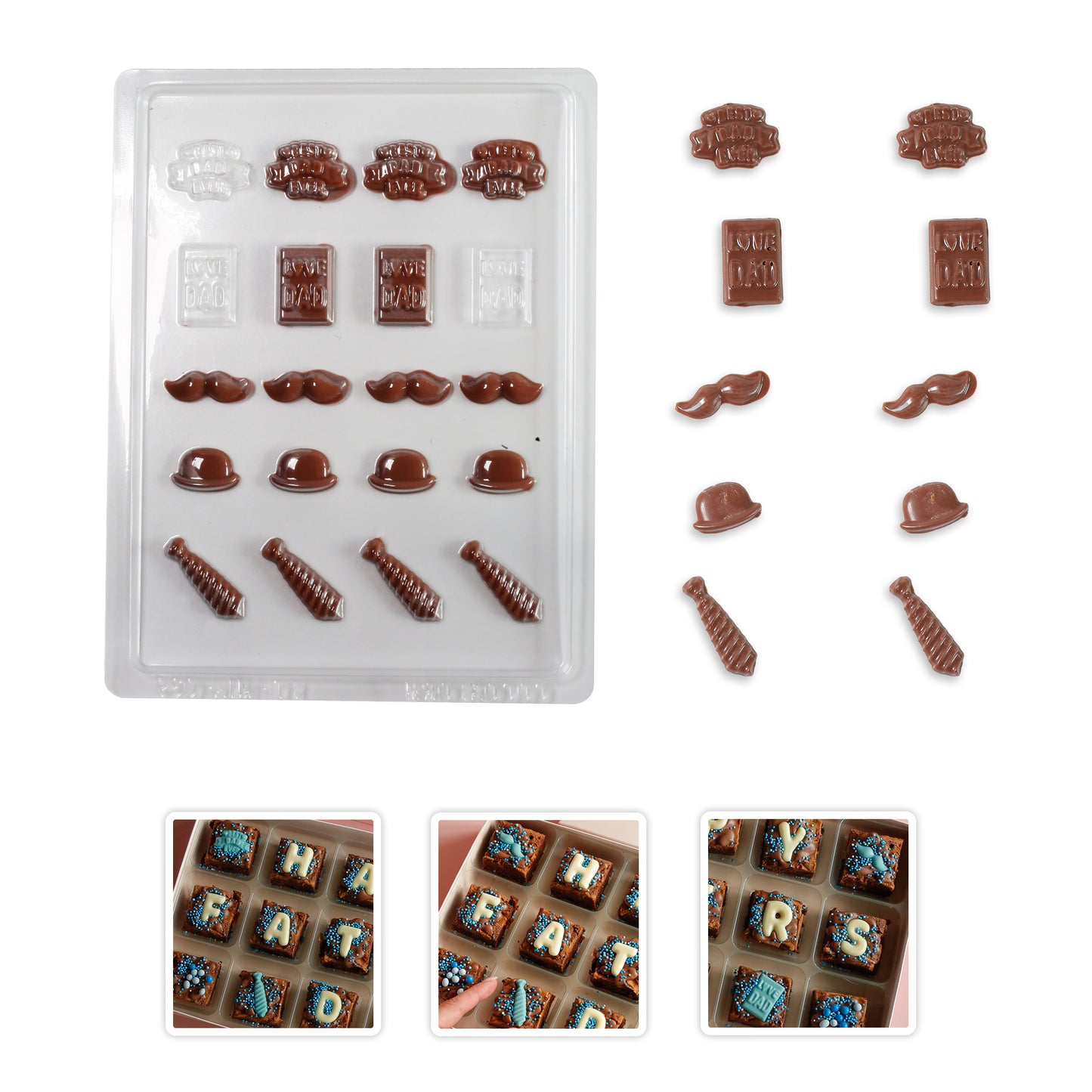 Father’s Day Icons Chocolate Mould ( 20 cavities)