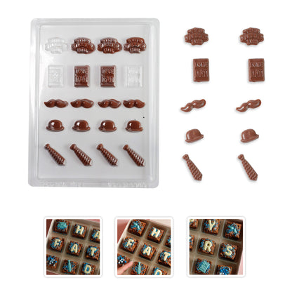 Father’s Day Icons Chocolate Mould ( 20 cavities)