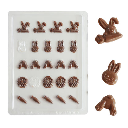 Easter Chocolate Mould – Bunny, Basket, Carrot & Bunny Feet | Food-Grade Plastic Chocolate Mould | Cocoaform®