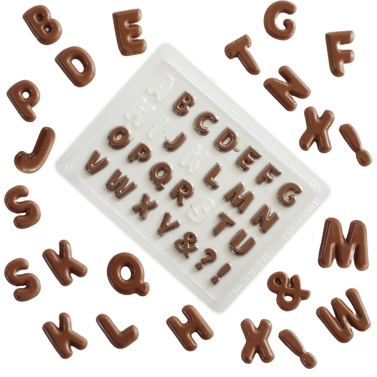 Alphabet Chocolate Mould | A–YMini Letter Shapes for Cake & Brownie Decorating