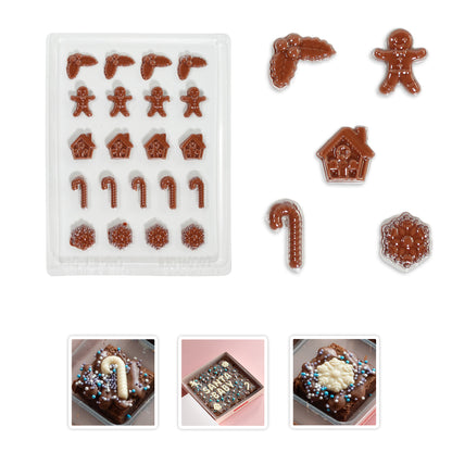 Christmas Chocolate Mould | Gingerbread, Candy Cane, Snowflake & Mini Icons