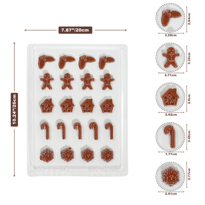 Christmas Chocolate Mould | Gingerbread, Candy Cane, Snowflake & Mini Icons