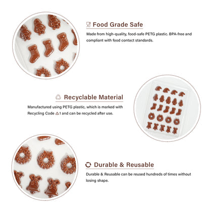 Christmas Chocolate Mould – Santa, Wreath, Stocking & Bell | Cocoaform