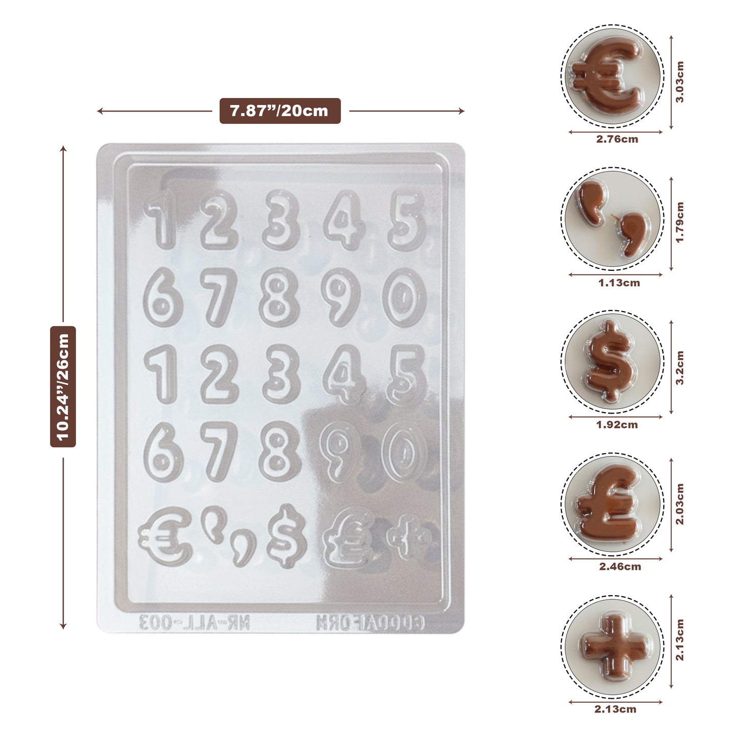 Numbers Chocolate Mould