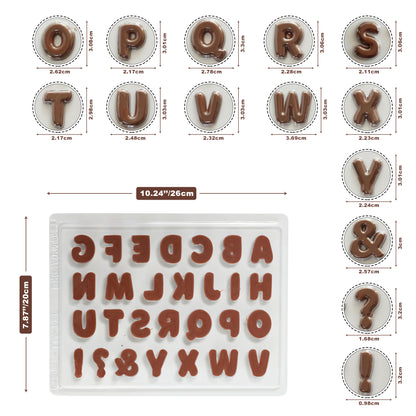 Alphabet Chocolate Mould | A–YMini Letter Shapes for Cake & Brownie Decorating