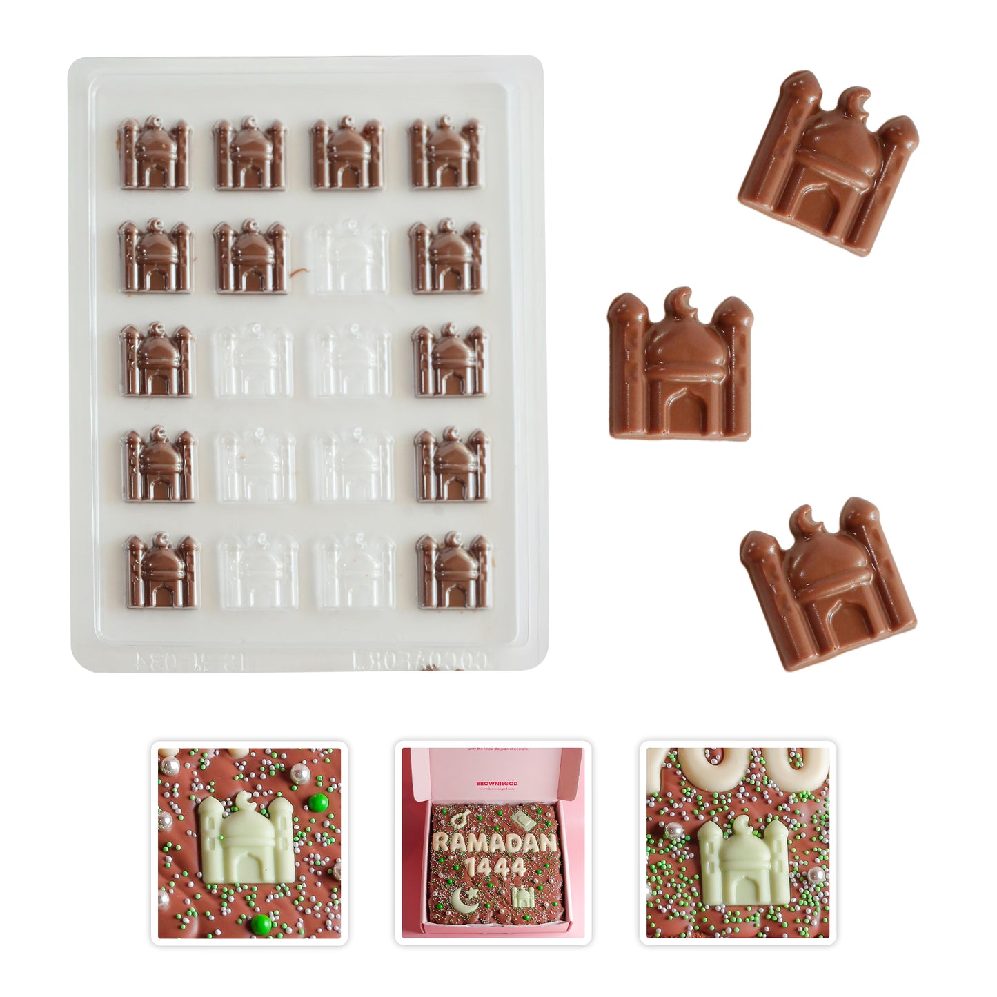 Ramadan chocolate moulds  - Mini mosque Icon for eid