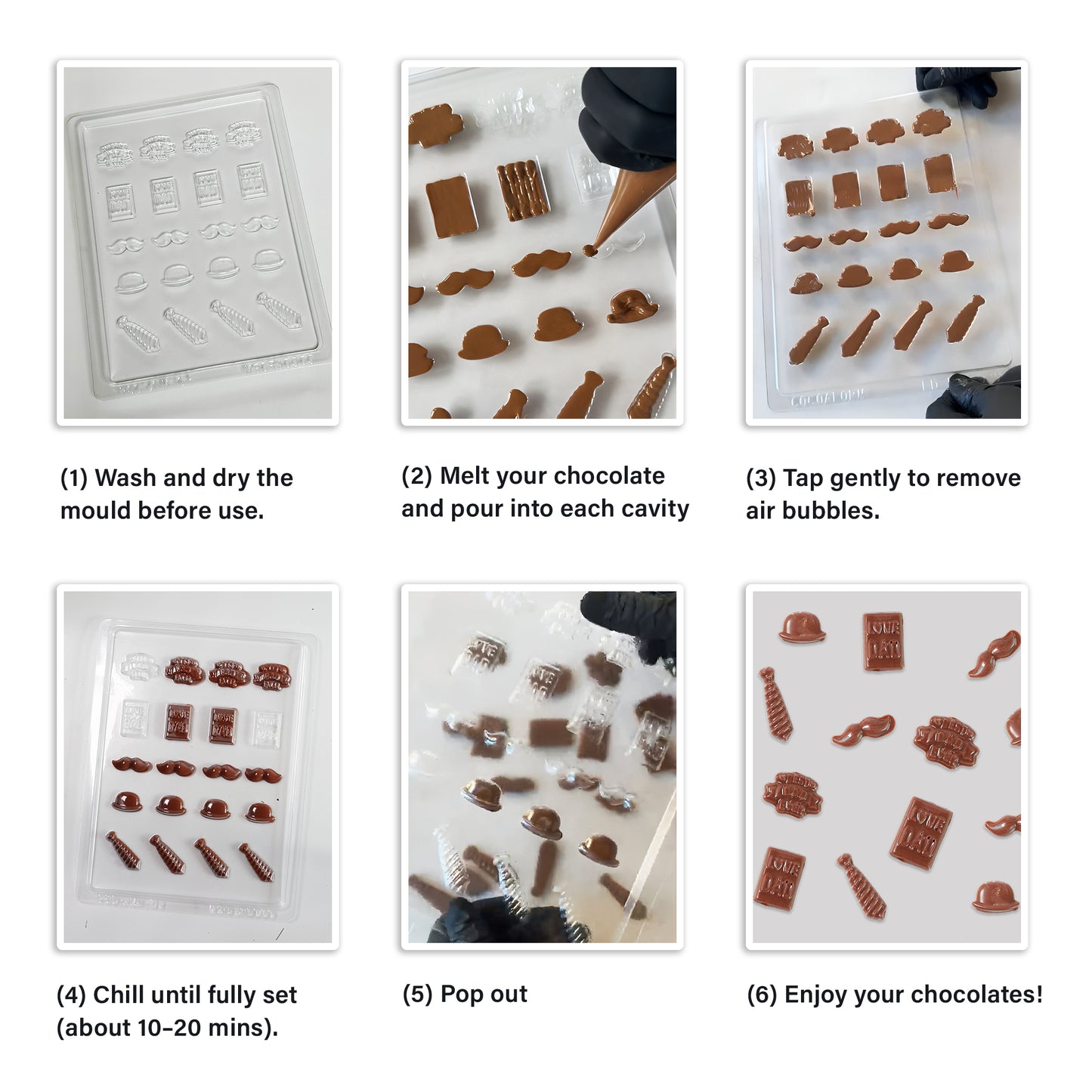 Father’s Day Icons Chocolate Mould ( 20 cavities)