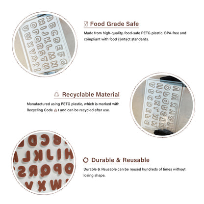 Alphabet Chocolate Mould | A–YMini Letter Shapes for Cake & Brownie Decorating