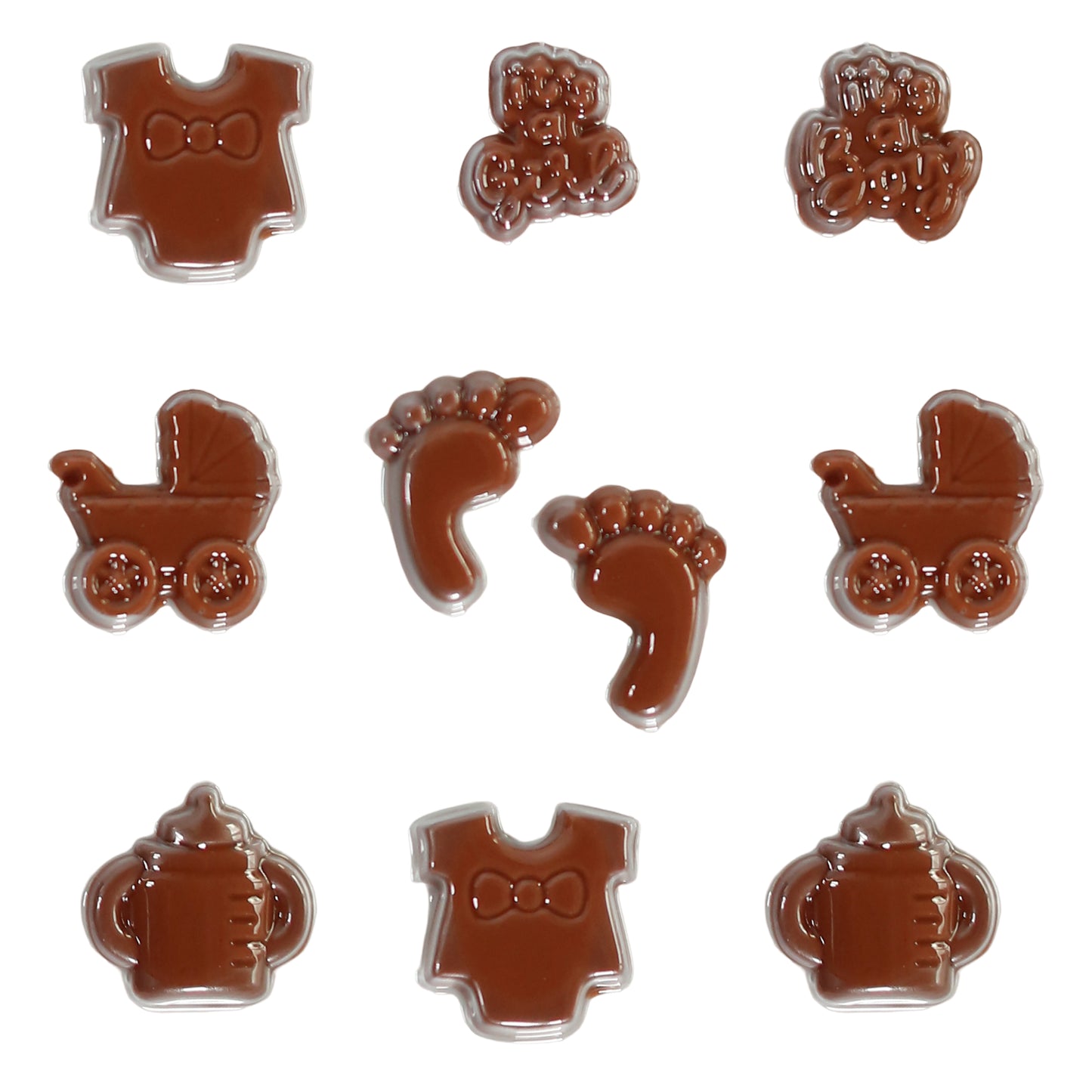 Baby Shower Chocolate Mould – Onesies, Bottles, Pram, Footprints