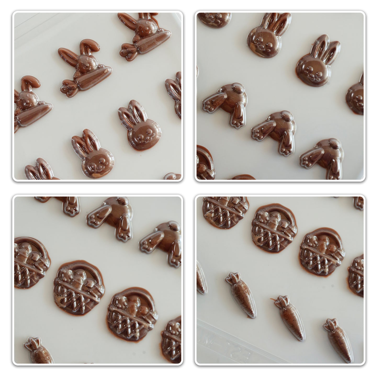 Easter Chocolate Mould – Bunny, Basket, Carrot & Bunny Feet | Food-Grade Plastic Chocolate Mould | Cocoaform®