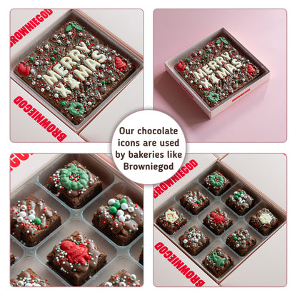 Christmas Chocolate Mould – Santa, Wreath, Stocking & Bell | Cocoaform