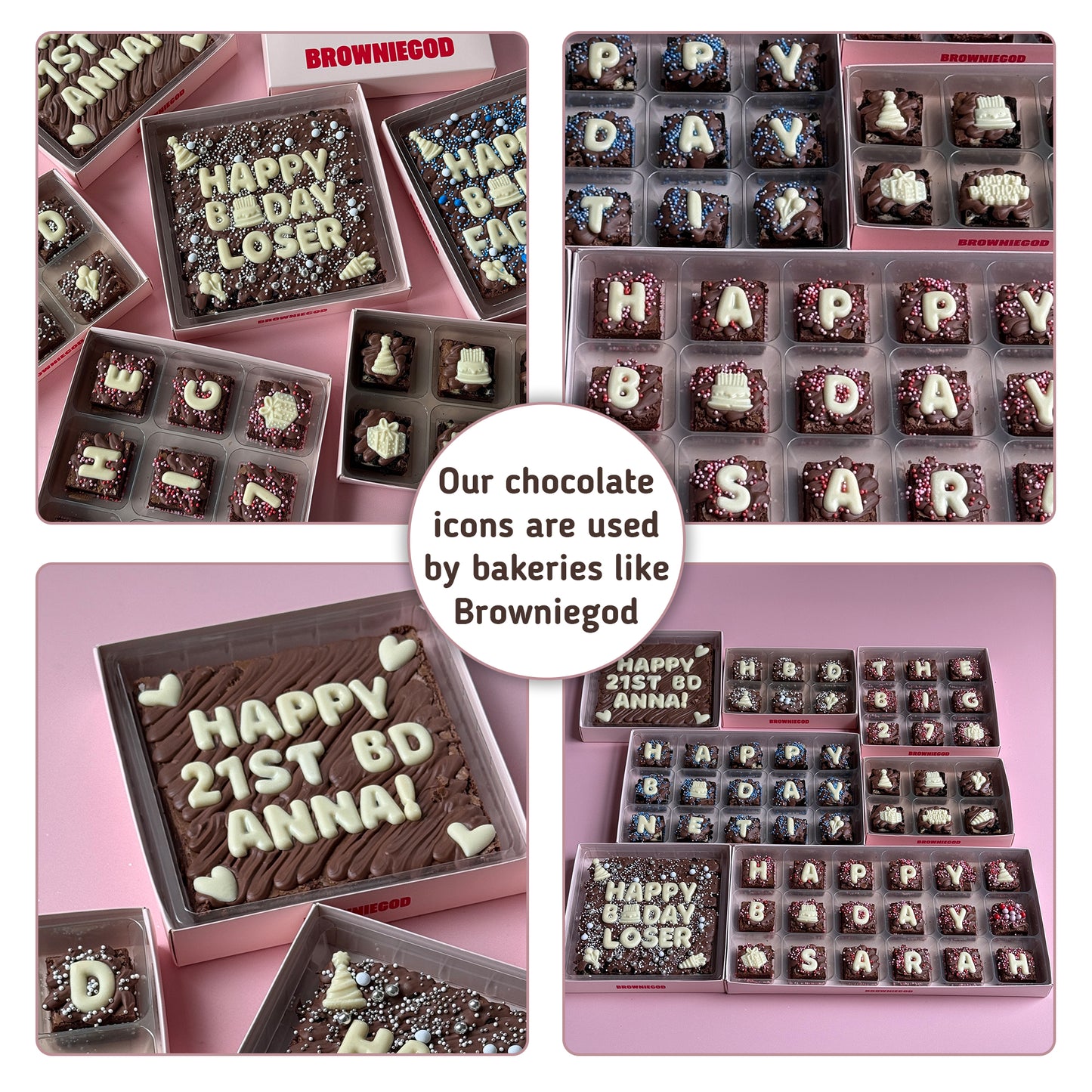 Alphabet Chocolate Mould | A–YMini Letter Shapes for Cake & Brownie Decorating