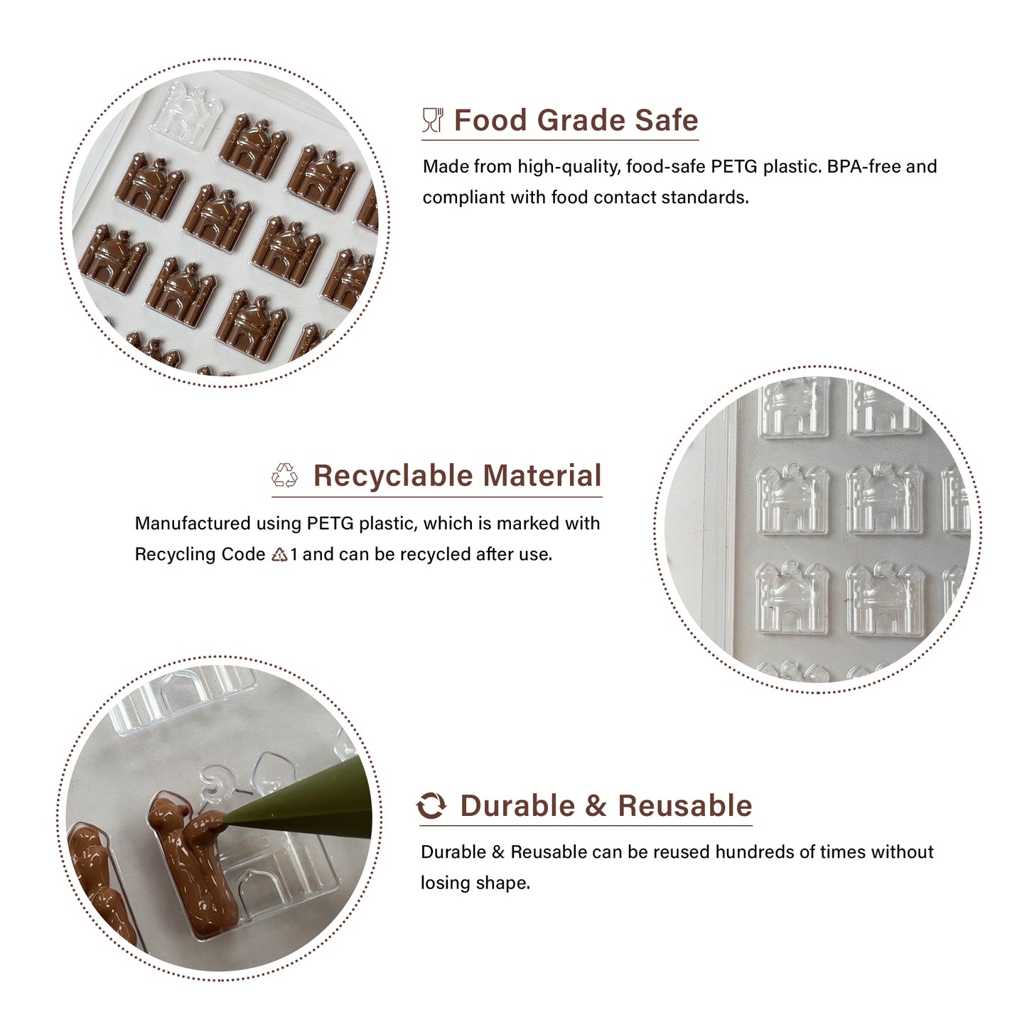 Ramadan chocolate moulds  - Mini mosque Icon for eid