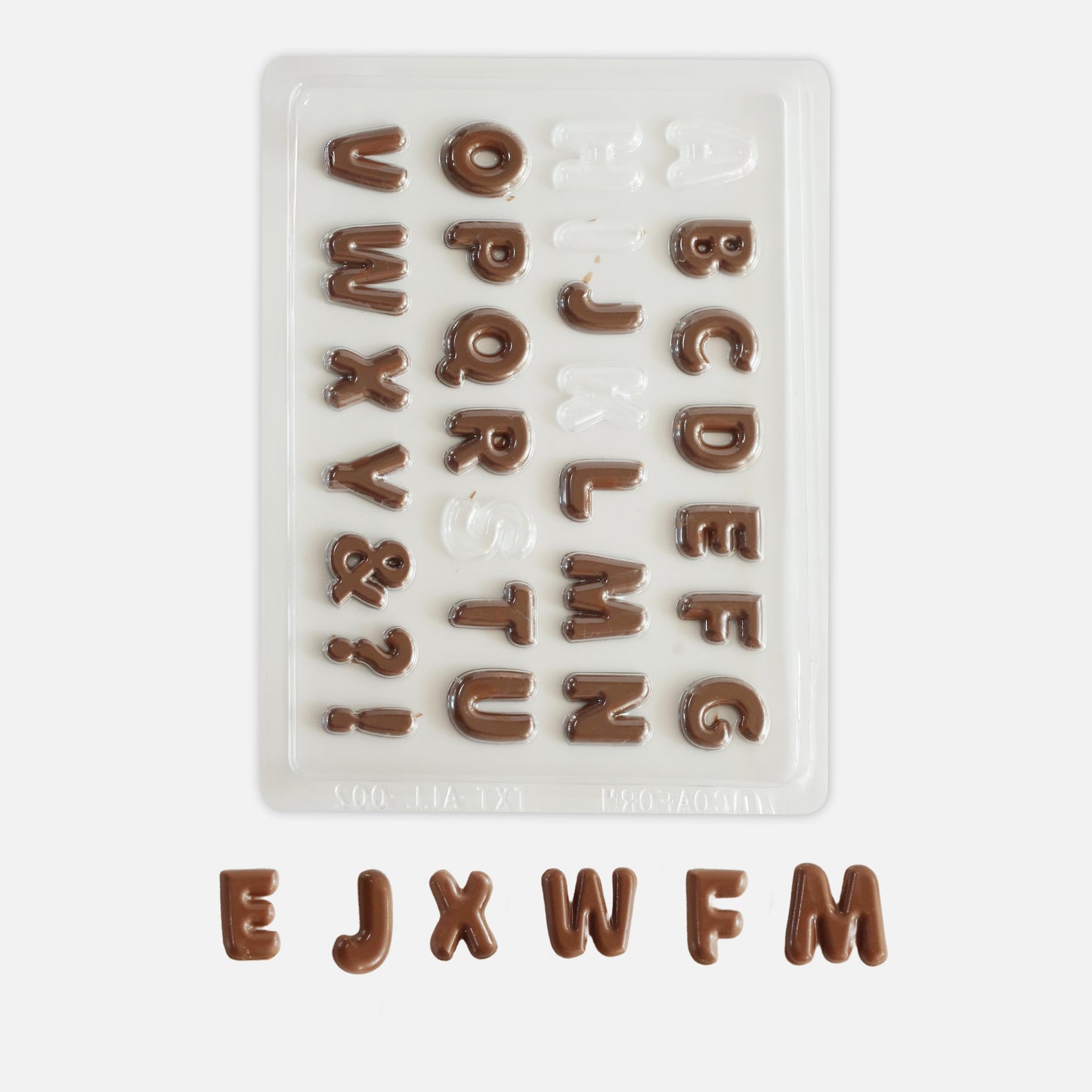 Alphabet Chocolate Mould | A–YMini Letter Shapes for Cake & Brownie Decorating