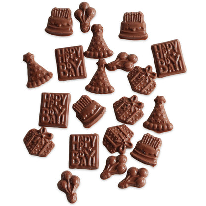 Birthday Chocolate Mould – Party Hats, Cupcakes, Gifts  “Happy Birthday” Plaques
