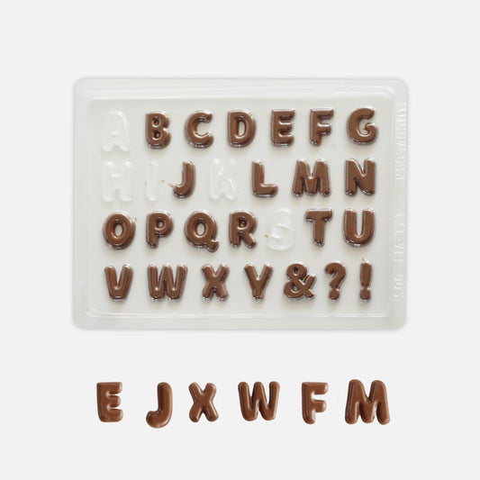 Alphabet Chocolate Mould | A–YMini Letter Shapes for Cake & Brownie Decorating