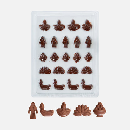 Diwali Chocolate Mould – Diyas, Lotuses & Rangoli Designs