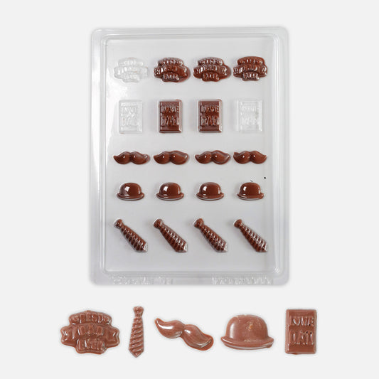 Father’s Day Icons Chocolate Mould ( 20 cavities)